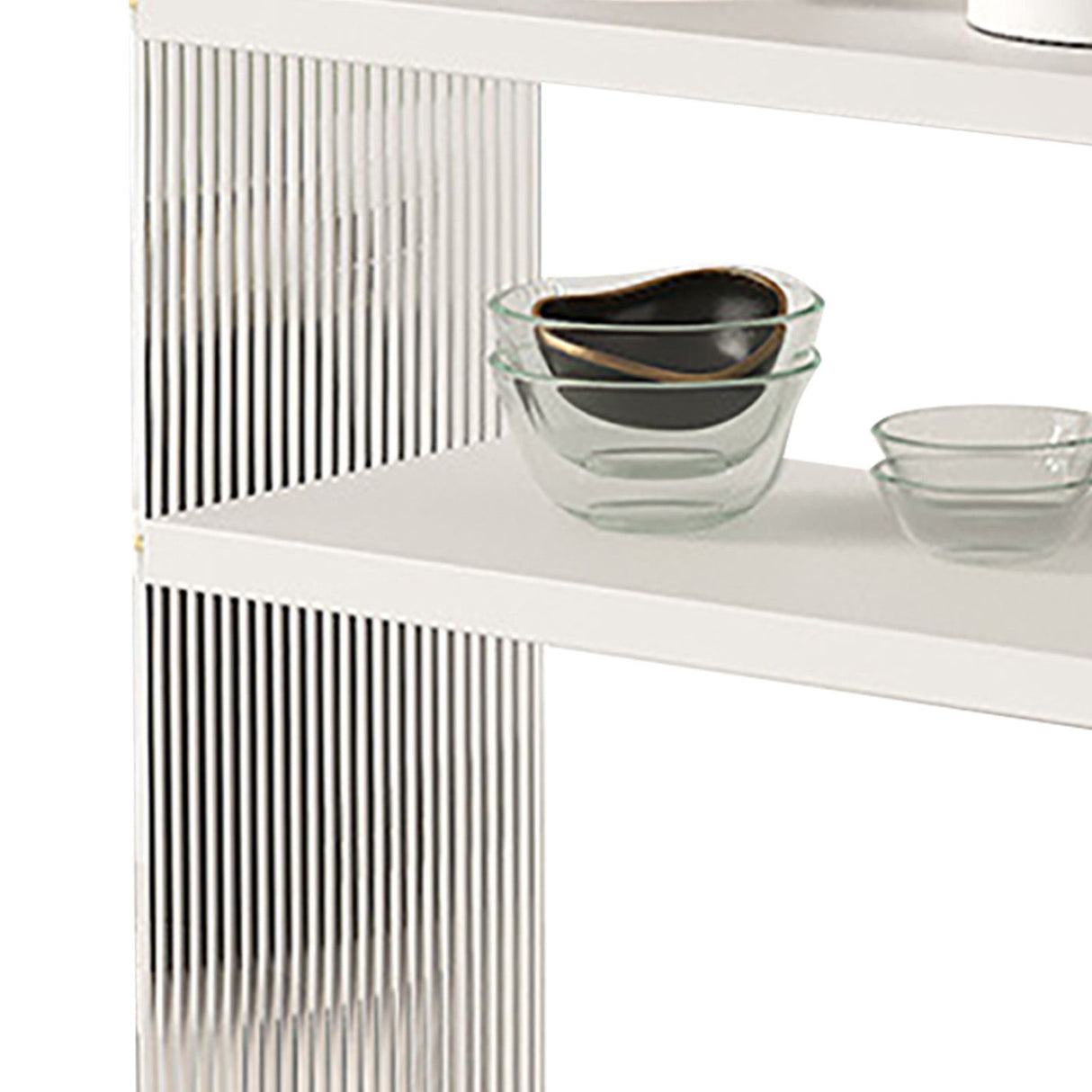 Coffee Mug Storage Shelf Stable Support Large Capacity Countertop Organizer for Living Room Bedroom White 2 Tier