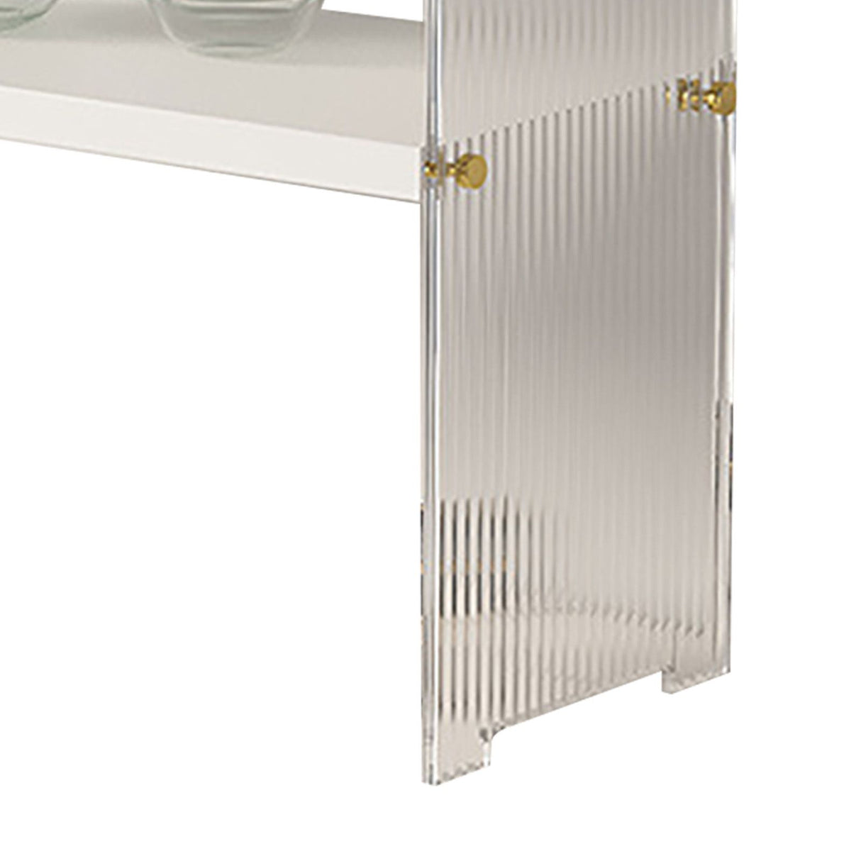 Coffee Mug Storage Shelf Stable Support Large Capacity Countertop Organizer for Living Room Bedroom White 2 Tier