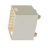 Book Storage Box with Dual Side Handles Stackable 50kg Load Bearing Multifunctional Use File Storage Bins With Wheel
