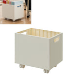 Book Storage Box with Dual Side Handles Stackable 50kg Load Bearing Multifunctional Use File Storage Bins With Wheel