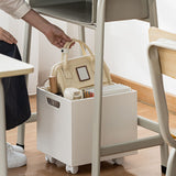 Book Storage Box with Dual Side Handles Stackable 50kg Load Bearing Multifunctional Use File Storage Bins With Wheel