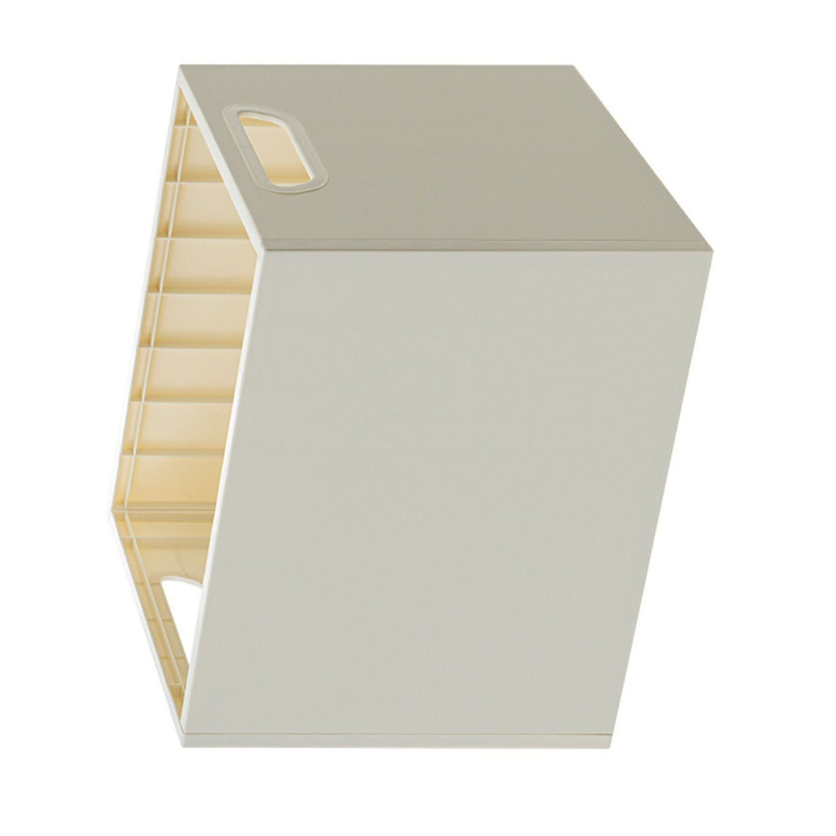 Book Storage Box with Dual Side Handles Stackable 50kg Load Bearing Multifunctional Use File Storage Bins Without Wheel