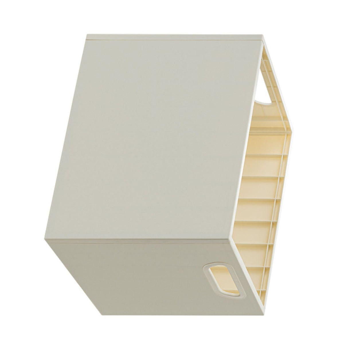 Book Storage Box with Dual Side Handles Stackable 50kg Load Bearing Multifunctional Use File Storage Bins Without Wheel