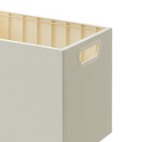 Book Storage Box with Dual Side Handles Stackable 50kg Load Bearing Multifunctional Use File Storage Bins Without Wheel