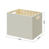 Book Storage Box with Dual Side Handles Stackable 50kg Load Bearing Multifunctional Use File Storage Bins Without Wheel