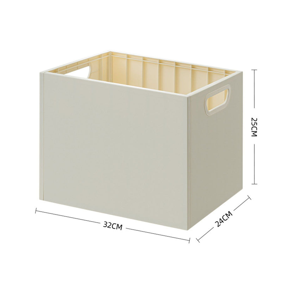 Book Storage Box with Dual Side Handles Stackable 50kg Load Bearing Multifunctional Use File Storage Bins Without Wheel