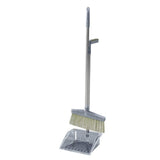 Broom Dustpan Set Cleaning Tool Dust Pan Long Handle Broom Brush Kit for Home Bedroom Gray