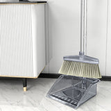 Broom Dustpan Set Cleaning Tool Dust Pan Long Handle Broom Brush Kit for Home Bedroom Gray - Extra Image