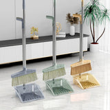 Broom Dustpan Set Cleaning Tool Dust Pan Long Handle Broom Brush Kit for Home Bedroom Gray - Extra Image