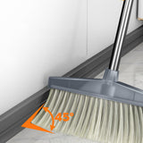 Broom Dustpan Set Cleaning Tool Dust Pan Long Handle Broom Brush Kit for Home Bedroom Gray - Extra Image