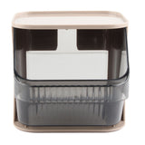 Tea Bag Storage Rack Multifunctional Desktop Office Desk Capsule Coffee Standing Box Plastic Acrylic Gray