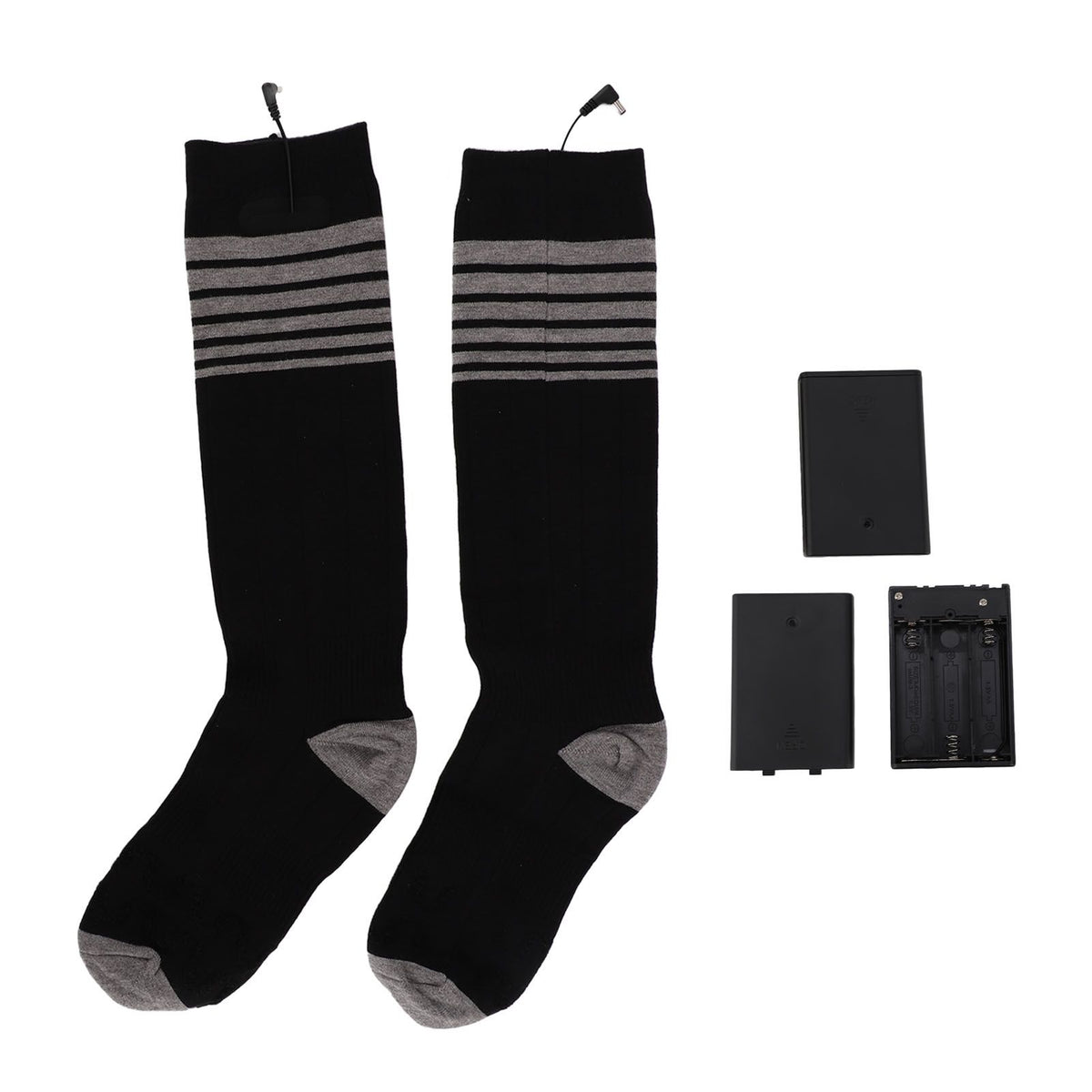 Electric Heated Socks for Men Women Battery Heated Socks with 3 Heat Settings for Hunting Hiking Camping Black