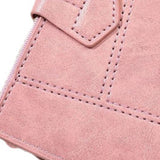 Women Wallet PU Leather Short Small Size Multiple Slots Card Holder Coin Purse for Daily Life Pink