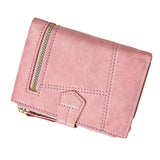 Women Wallet PU Leather Short Small Size Multiple Slots Card Holder Coin Purse for Daily Life Pink - Extra Image