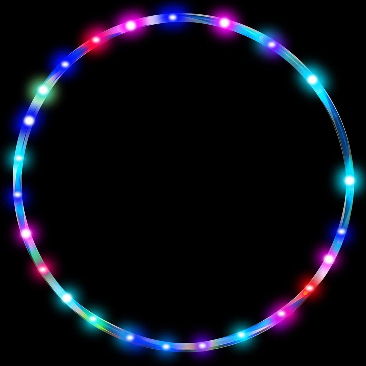 35 Inch LED Hoop RGB Auto Color Changing Dance Exercise Light Up Hoop Fitness Equipment for Kids Adults Beginners