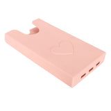 Beach Bag Phone Holder Silicone Phone Case Wallet Holder Insert Accessory Secure Attachment Keep Phone Handy Pink - Rear View
