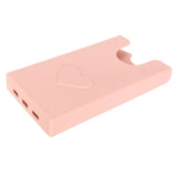 Beach Bag Phone Holder Silicone Phone Case Wallet Holder Insert Accessory Secure Attachment Keep Phone Handy Pink - Close-Up Angle