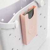 Beach Bag Phone Holder Silicone Phone Case Wallet Holder Insert Accessory Secure Attachment Keep Phone Handy Pink
