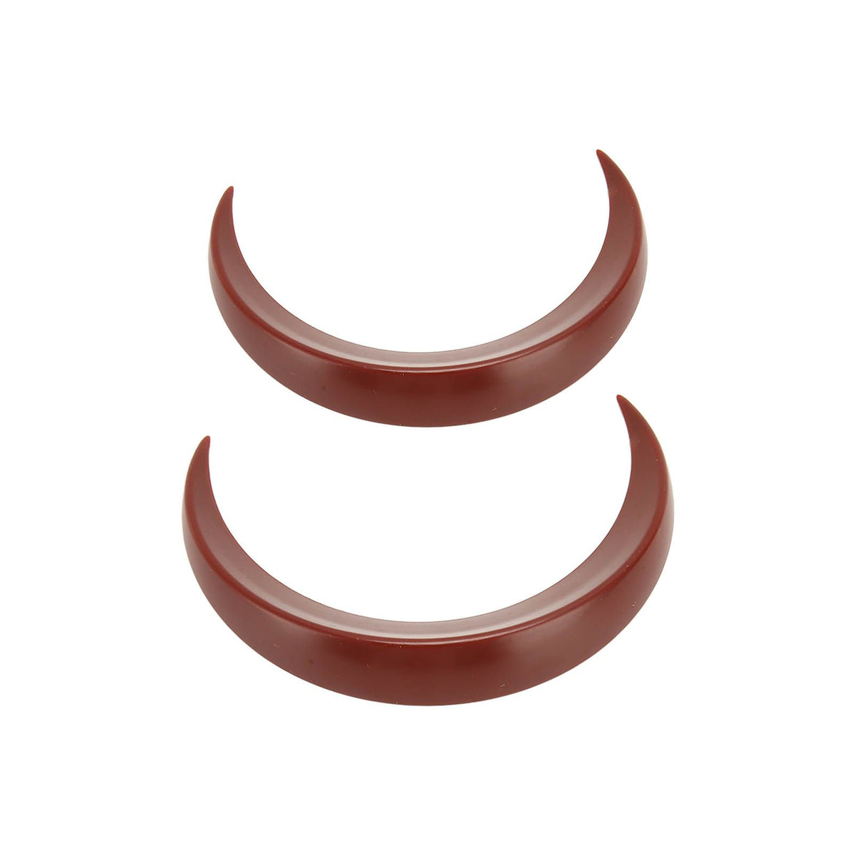 2Pcs Moon Hair Fork ABS Decorative Portable Moon Hairpin Hair Stick for Daily Shopping Cosplays Brown
