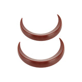 2Pcs Moon Hair Fork ABS Decorative Portable Moon Hairpin Hair Stick for Daily Shopping Cosplays Brown - Top-Down View