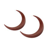 2Pcs Moon Hair Fork ABS Decorative Portable Moon Hairpin Hair Stick for Daily Shopping Cosplays Brown - Extra Image