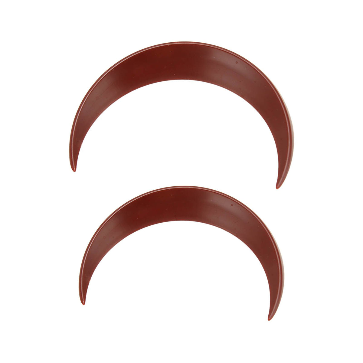 2Pcs Moon Hair Fork ABS Decorative Portable Moon Hairpin Hair Stick for Daily Shopping Cosplays Brown
