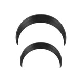 2Pcs Moon Hair Fork ABS Decorative Portable Moon Hairpin Hair Stick for Daily Shopping Cosplays Black