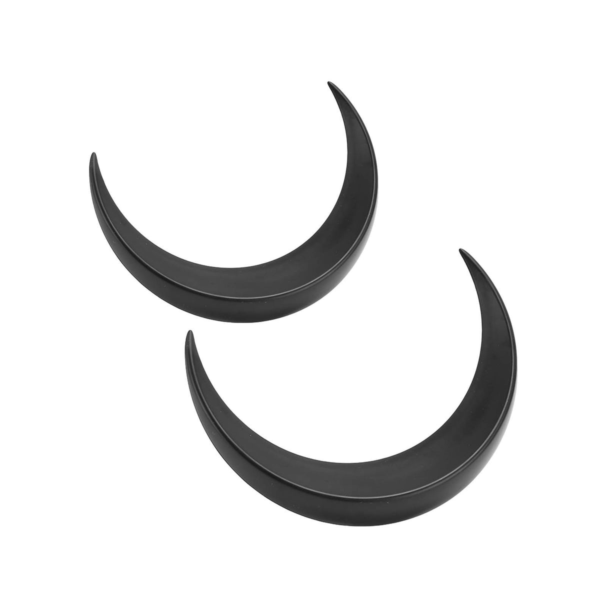 2Pcs Moon Hair Fork ABS Decorative Portable Moon Hairpin Hair Stick for Daily Shopping Cosplays Black