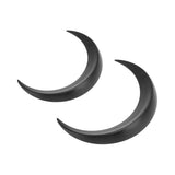 2Pcs Moon Hair Fork ABS Decorative Portable Moon Hairpin Hair Stick for Daily Shopping Cosplays Black