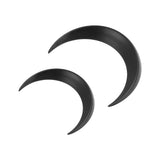 2Pcs Moon Hair Fork ABS Decorative Portable Moon Hairpin Hair Stick for Daily Shopping Cosplays Black - Close-Up Angle