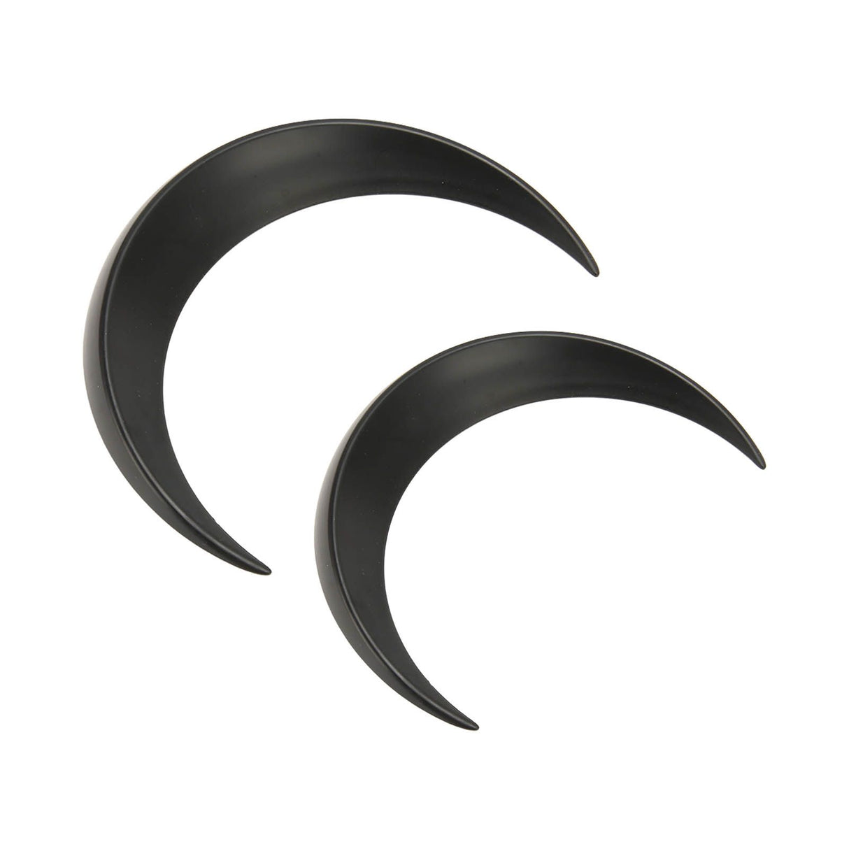 2Pcs Moon Hair Fork ABS Decorative Portable Moon Hairpin Hair Stick for Daily Shopping Cosplays Black