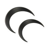 2Pcs Moon Hair Fork ABS Decorative Portable Moon Hairpin Hair Stick for Daily Shopping Cosplays Black - Low Angle