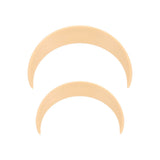 2Pcs Moon Hair Fork ABS Decorative Portable Moon Hairpin Hair Stick for Daily Shopping Cosplays Beige