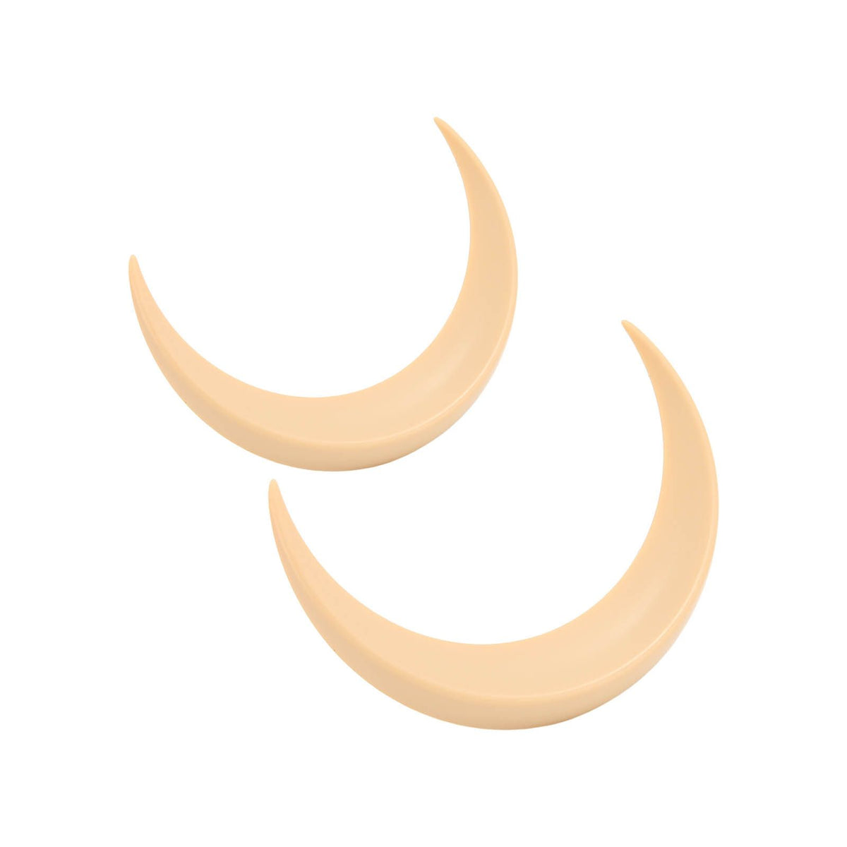 2Pcs Moon Hair Fork ABS Decorative Portable Moon Hairpin Hair Stick for Daily Shopping Cosplays Beige