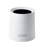 Desktop Trash Can Animal Pattern Cute Portable Mini Waste Basket for Study Office 1.5L White