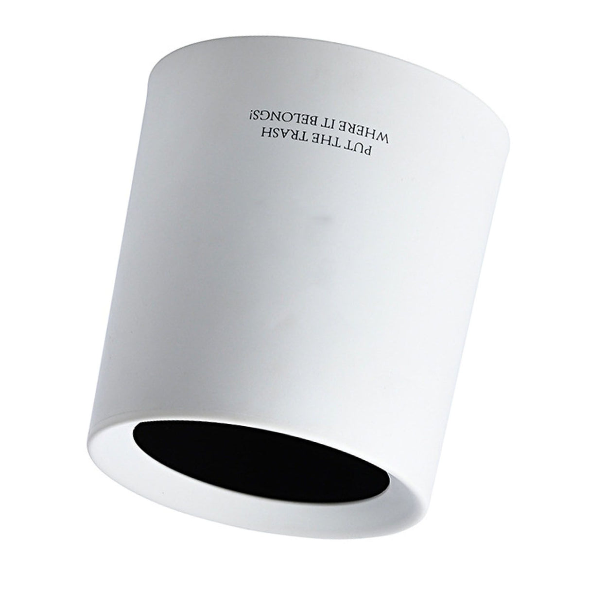 Desktop Trash Can Animal Pattern Cute Portable Mini Waste Basket for Study Office 1.5L White