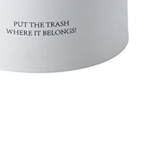 Desktop Trash Can Animal Pattern Cute Portable Mini Waste Basket for Study Office 1.5L White