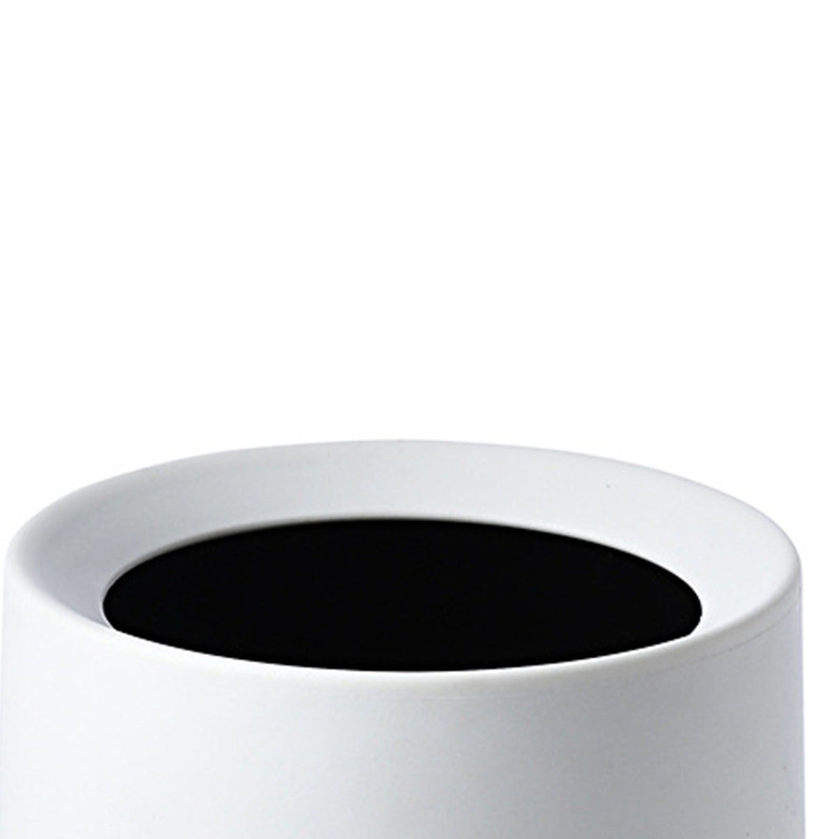Desktop Trash Can Animal Pattern Cute Portable Mini Waste Basket for Study Office 1.5L White