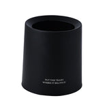 Desktop Trash Can Animal Pattern Cute Portable Mini Waste Basket for Study Office 1.5L Black