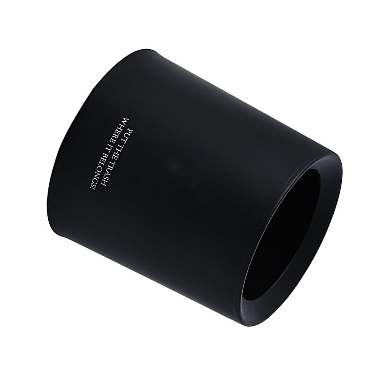Desktop Trash Can Animal Pattern Cute Portable Mini Waste Basket for Study Office 1.5L Black
