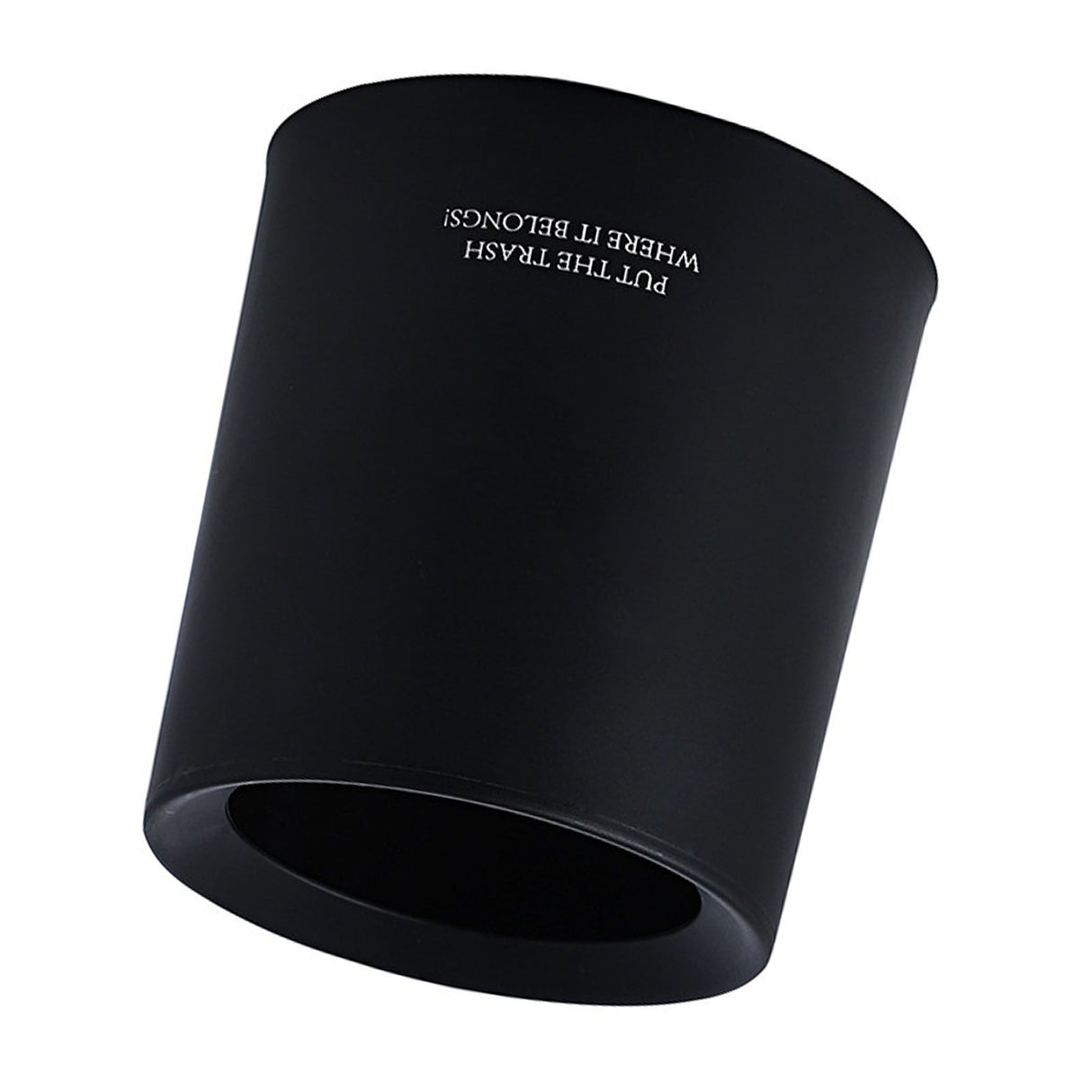 Desktop Trash Can Animal Pattern Cute Portable Mini Waste Basket for Study Office 1.5L Black