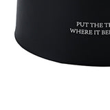 Desktop Trash Can Animal Pattern Cute Portable Mini Waste Basket for Study Office 1.5L Black