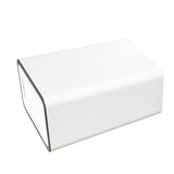 Press Type Trash Can with Cover 15L Capacity Plastic Garbage Bin for Bathroom Toilet Kitchen White - Top-Down View