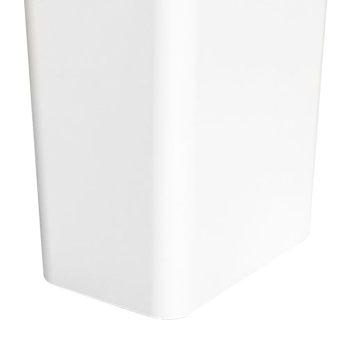 Press Type Trash Can with Cover 15L Capacity Plastic Garbage Bin for Bathroom Toilet Kitchen White