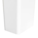 Press Type Trash Can with Cover 15L Capacity Plastic Garbage Bin for Bathroom Toilet Kitchen White