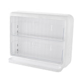 Wall Mounted Coffee Capsule Holder Clear Acrylic Compact Tea Bag Storage Rack for Office S One Layer Without Grid + One Layer with Three Compartments