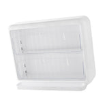Wall Mounted Coffee Capsule Holder Clear Acrylic Compact Tea Bag Storage Rack for Office S One Layer Without Grid + One Layer with Three Compartments