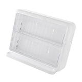 Wall Mounted Coffee Capsule Holder Clear Acrylic Compact Tea Bag Storage Rack for Office S One Layer Without Grid + One Layer with Three Compartments - Low Angle