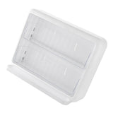 Wall Mounted Coffee Capsule Holder Clear Acrylic Compact Tea Bag Storage Rack for Office S One Layer Without Grid + One Layer with Three Compartments