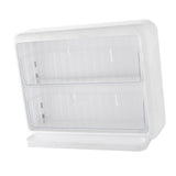 Wall Mounted Coffee Capsule Holder Clear Acrylic Compact Tea Bag Storage Rack for Office S One Layer Without Grid + One Layer with Three Compartments